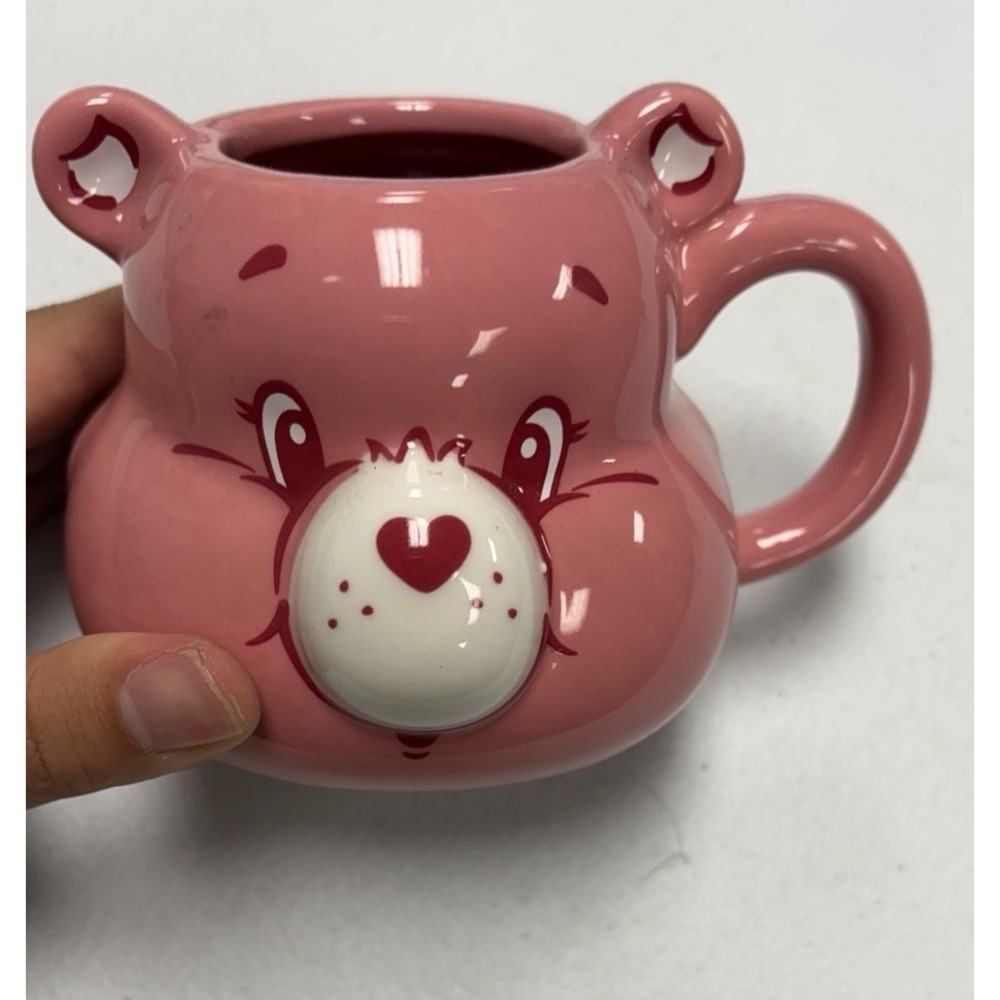 Pink  ~ 3D Sculpted ~ CareBears ~ Ceramic Mug ~ Love A Lot Bear ~ NEW